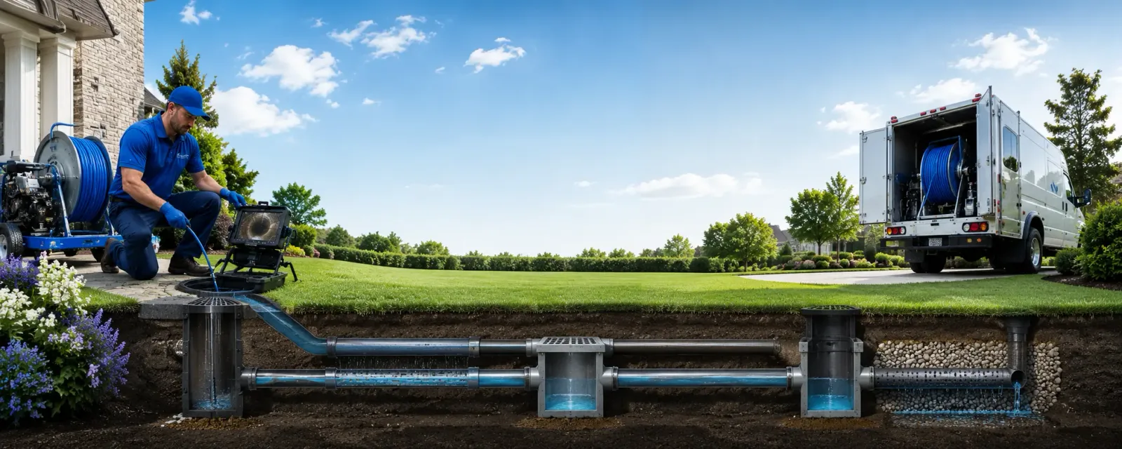 Outdoor drain cleaning information for Vanderwagen, NM